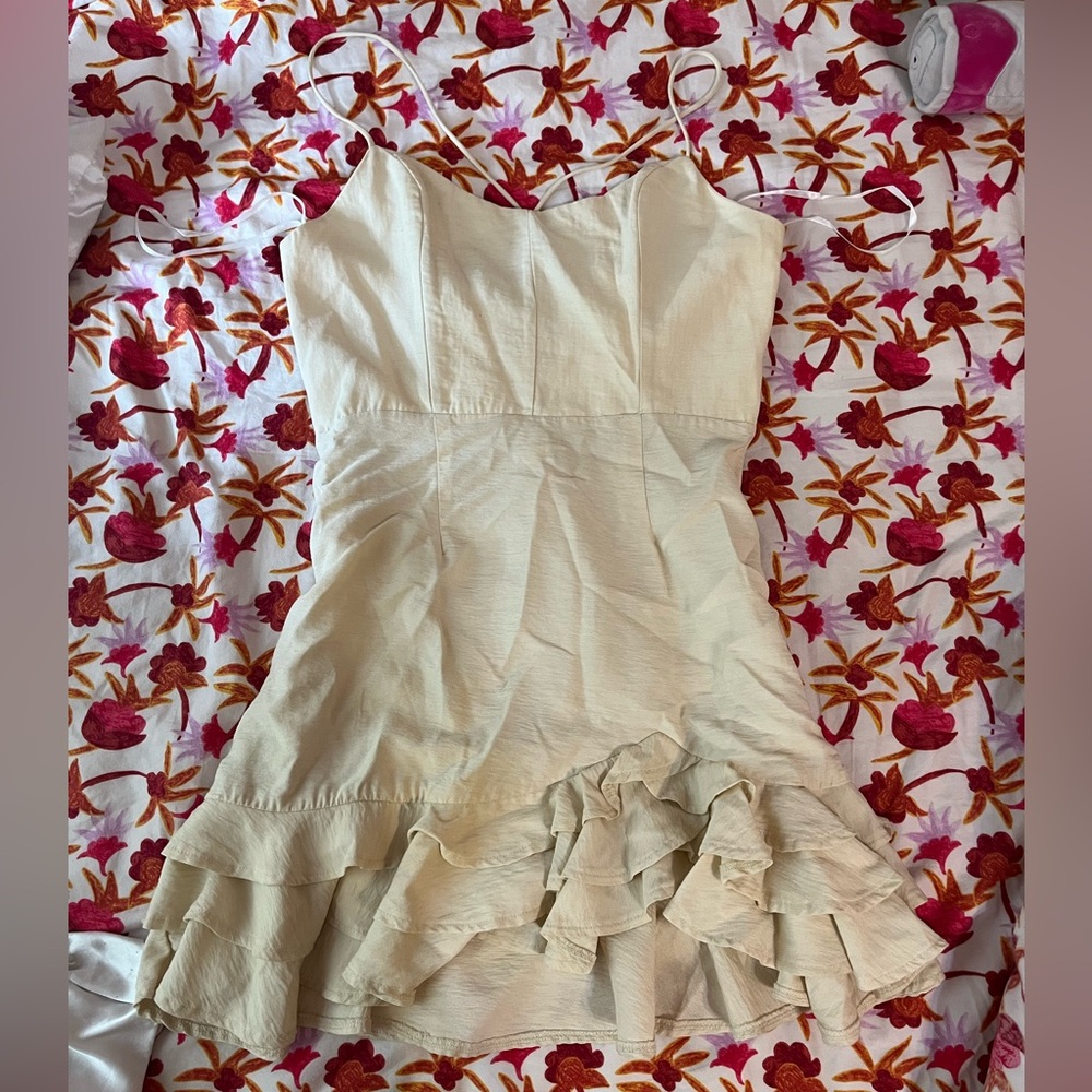 Saints and Secrets yellow mini dress